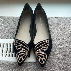 Sophia Webster black butterfly flats. Used but good condition.